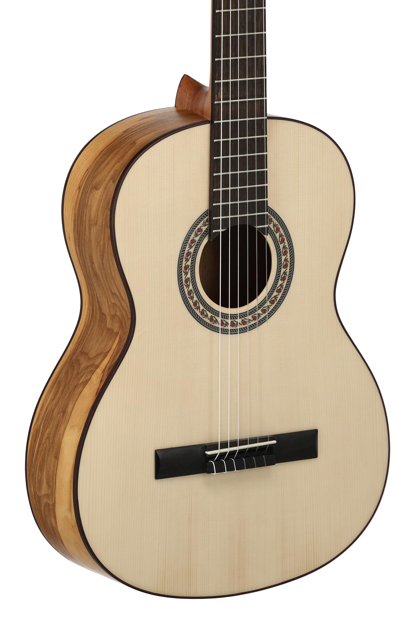 LUTHIER MANUEL RODRÍGUEZ Guitarra de concierto Caballero Principio - Modelo especial 120 años MR - Tapa de abeto - Cuerpo de olivo - Mecánicas doradas - CA-CMO 120