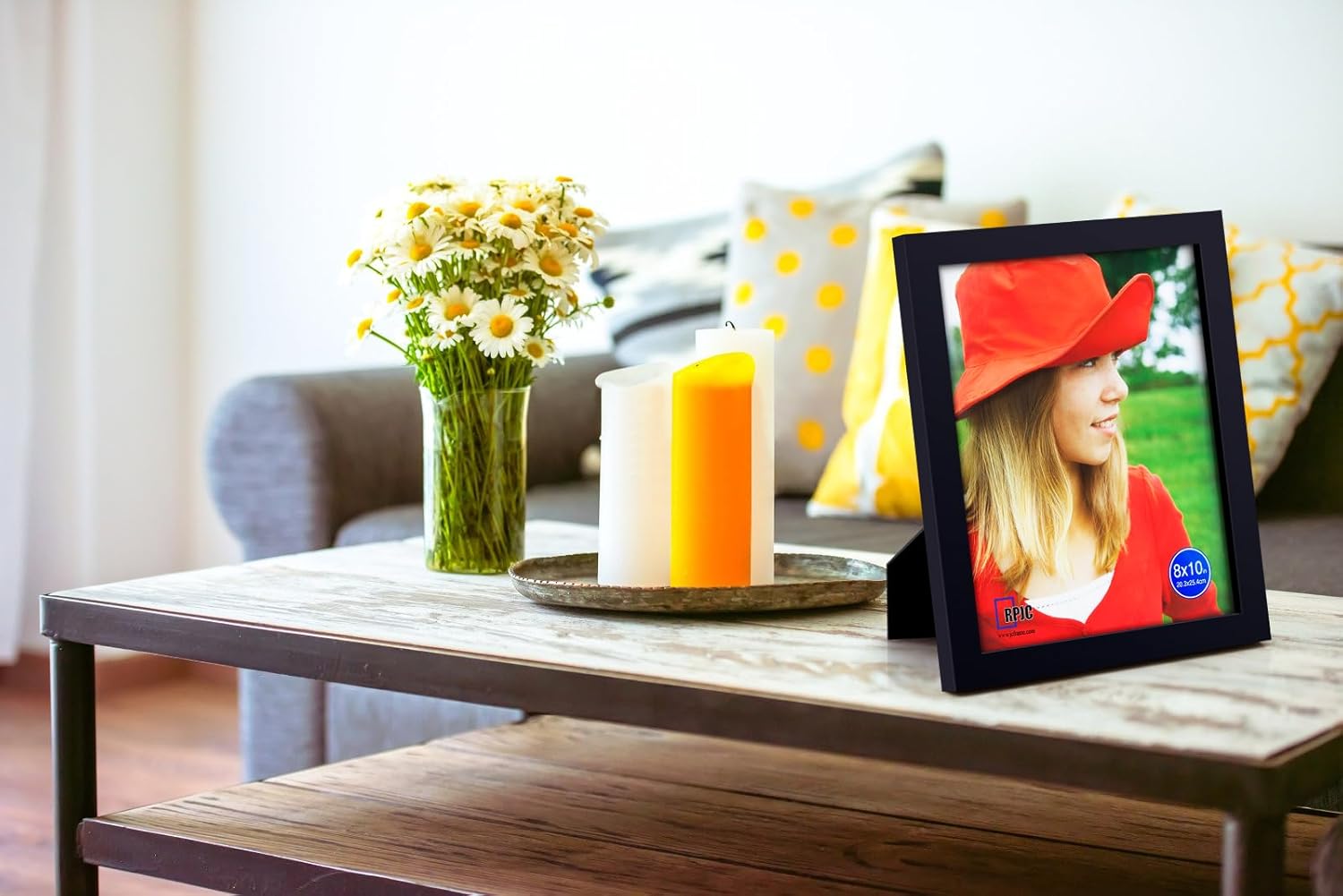 RPJC 8x10 Picture Frames Made of Solid Wood High Definition Glass for Table Top Display and Wall Mounting Photo Frame Black - Image 7