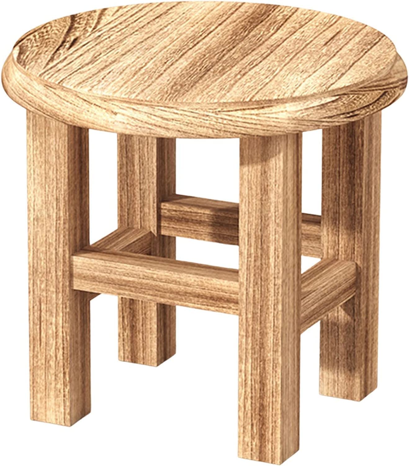 Tabouret de canapé Bas en Bois Rond autour de la Table Basse du Salon