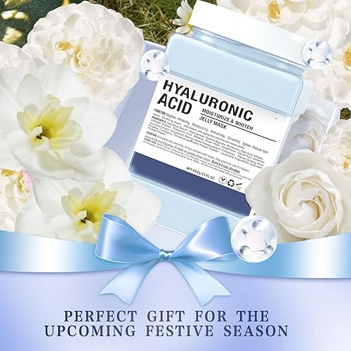 Miniatura 2 de Máscara facial de gelatina, polvo de gelatina de ácido hialorúnico para tratamientos faciales, mascarilla hidratante e hidratante, máscara