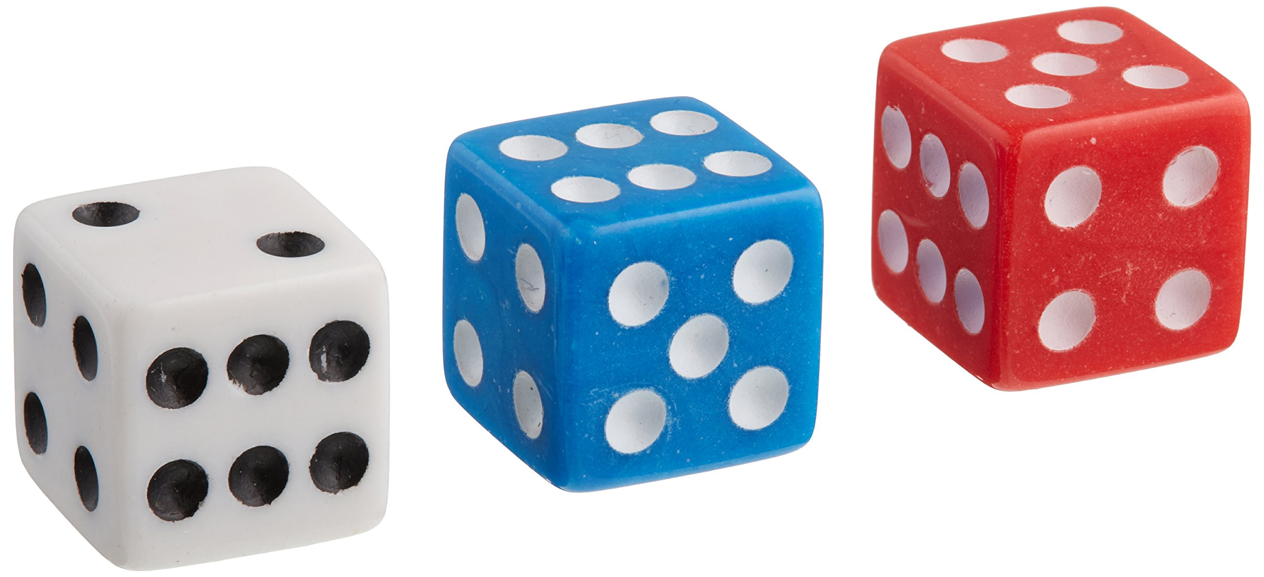 48 Dice Dispenser Game Casino Accessory Bulk Pack, Red/White/Blue