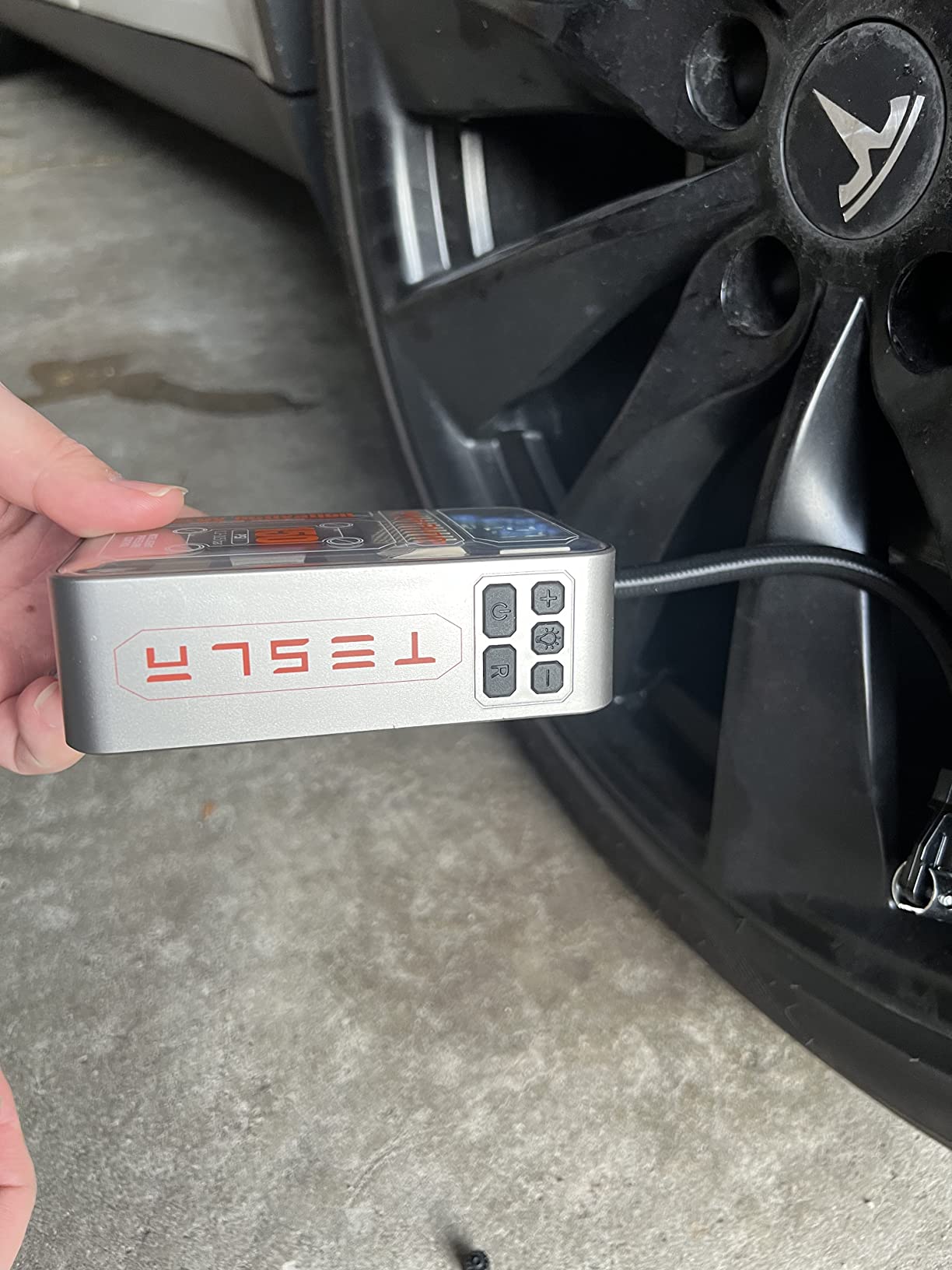 ELENAT for Tesla Tire Inflator Portable Air Compressor, Tesla Model 3 Y