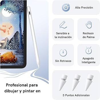 Lápiz para iPad 2018 a 2025,Lapiz Táctil con Función Detección de