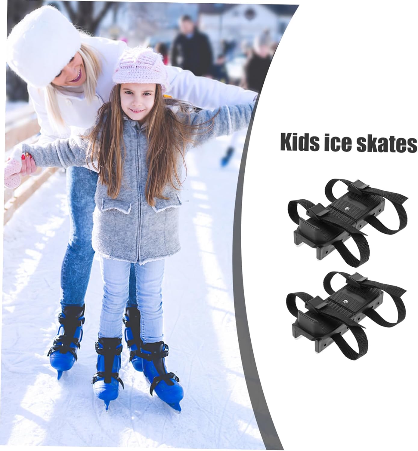 Happyyami Skating Aid Shoes Skates Ice Skate for Lawn Aerator Shoes Ice Reusable Ice Skating Shoes Ice Skating