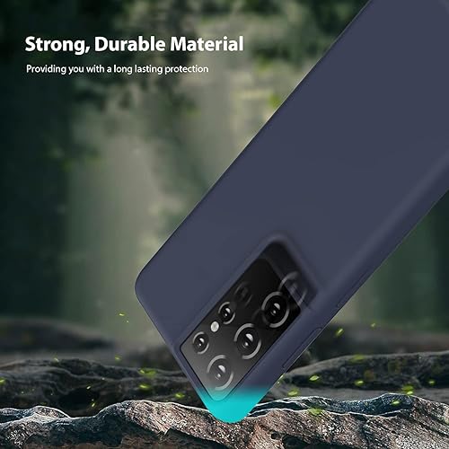 Miniatura 6 de ZUSLAB Funda de silicona nano compatible con Samsung Galaxy S21 Ultra 5G, goma de silicona líquida a prueba de golpes, funda de protección completa