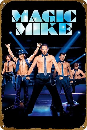 Magic Mike (2012) - Póster retro de metal para cine, bar, dormitorio, habitación, decoración de pared, regalo de 8 x 12 pulgadas