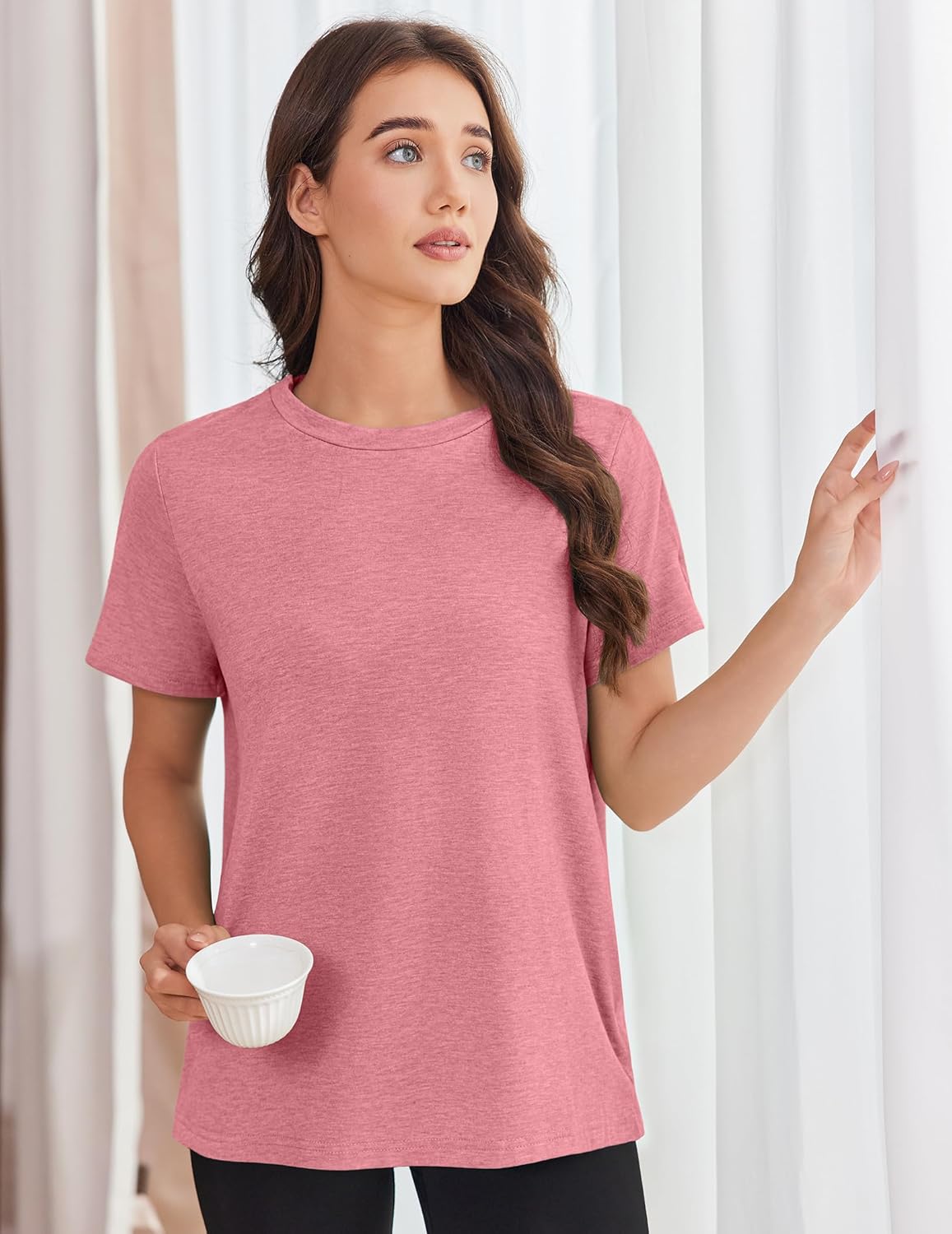 Deyeek Post Shoulder Surgery Shirts for Women Tear Away Side Snap Chemo Port Shirts Short Sleeve Adaptive Clothing - Image 6