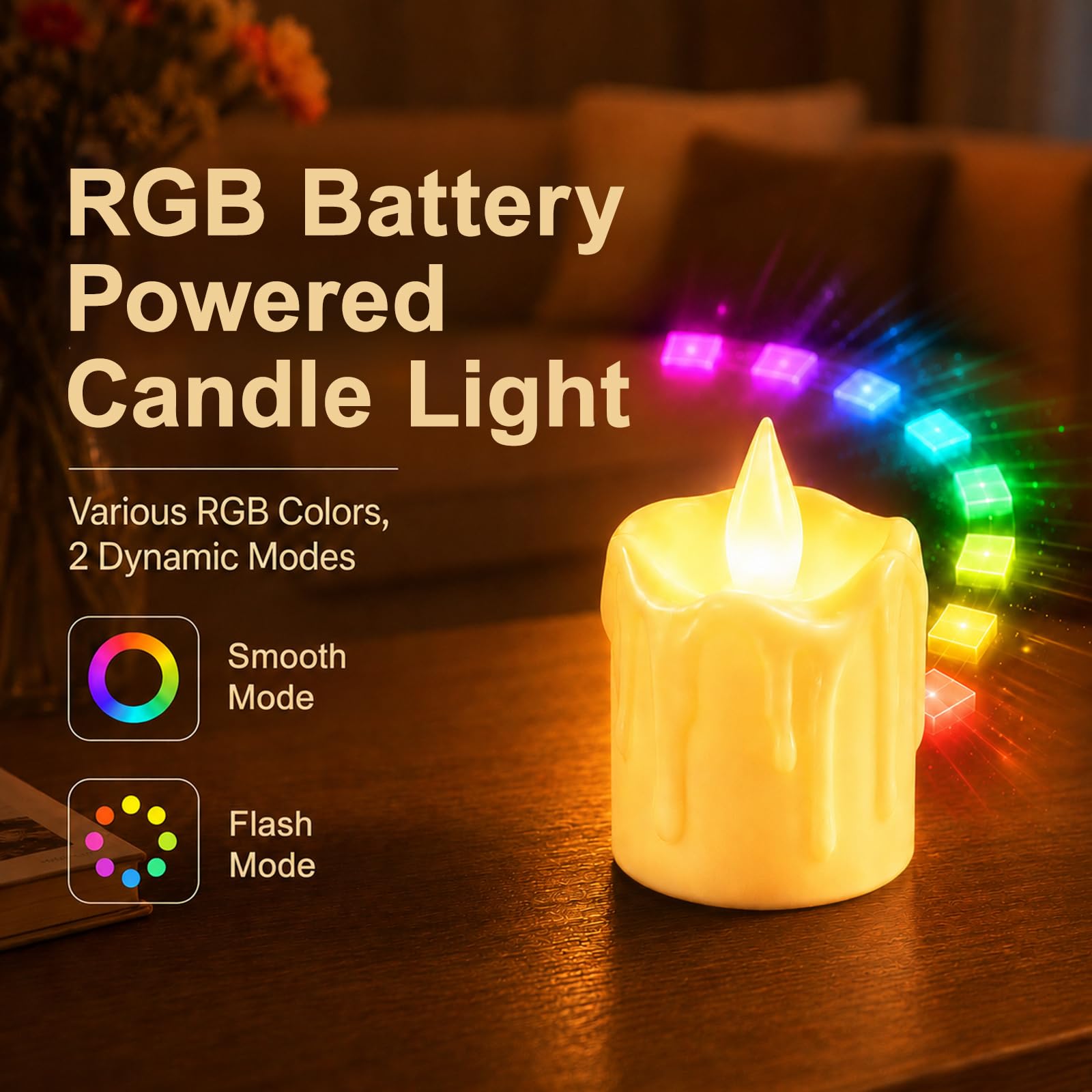 12 Stück Wiederaufladbare Teelichter Flackernd mit Fernbedienung und Timerfunktion, LED Kerzen mit Ladestation für Party Zimmer Wohnzimmer Halloween Weihnachten Deko
