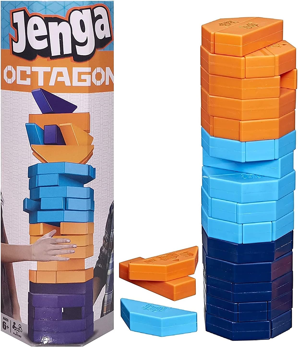 Adichai 45 Plastic Octagon Blocks ( 15 Center Blocks , 30 Edge Blocks ) Age 6 + for Kid 45 pcs