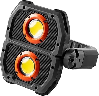 NEBO Omni 3K Work Light: 3000 Lumen Omni-Directional Rechargeable Portable Magnetic COB LED Work Light Flashlight USB Power Bank Six Light Modes