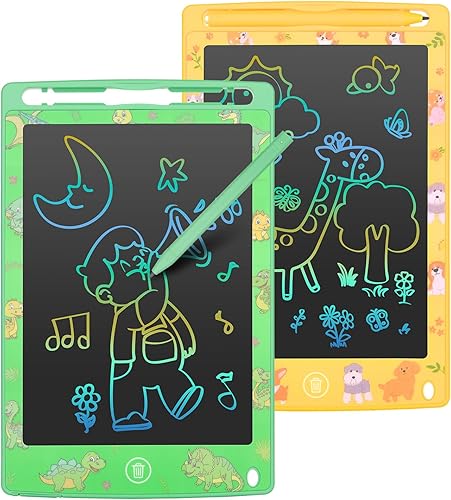 Tableta de Escritura LCD de 8.5 Pulgadas, Paquete de 2, Pantalla Colorida, Almohadillas Electrónicas de Escritura y Dibujo, Tablero de Garabatos