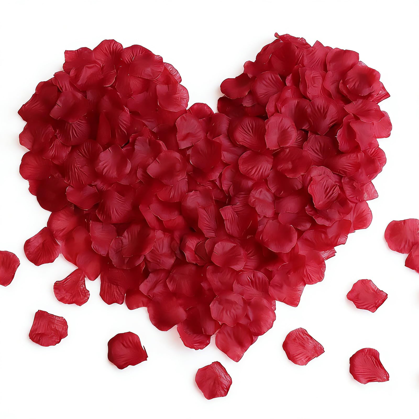 Richaa 4000 Pieces Dried Rose Petals, Artificial Red Rose Flowers Romantic Valentines Decorations, Emulation Roses Petals for Bedroom Wedding Confession Party Decoration