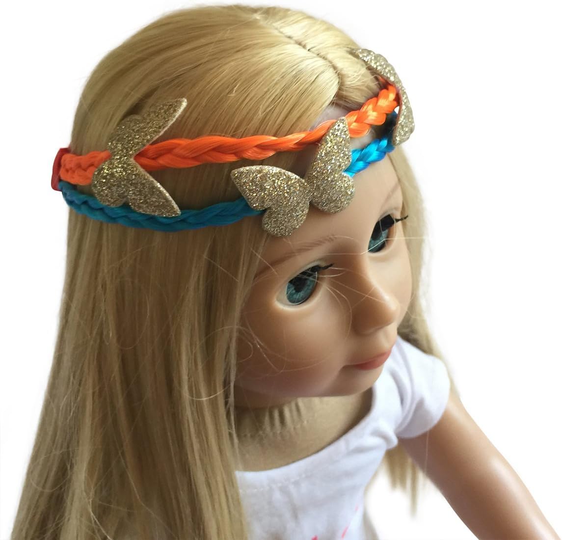 18 Inch Doll Headband Set of Two - Braided Hair Wraps Set of 2 for Dolls - Fits American Girl