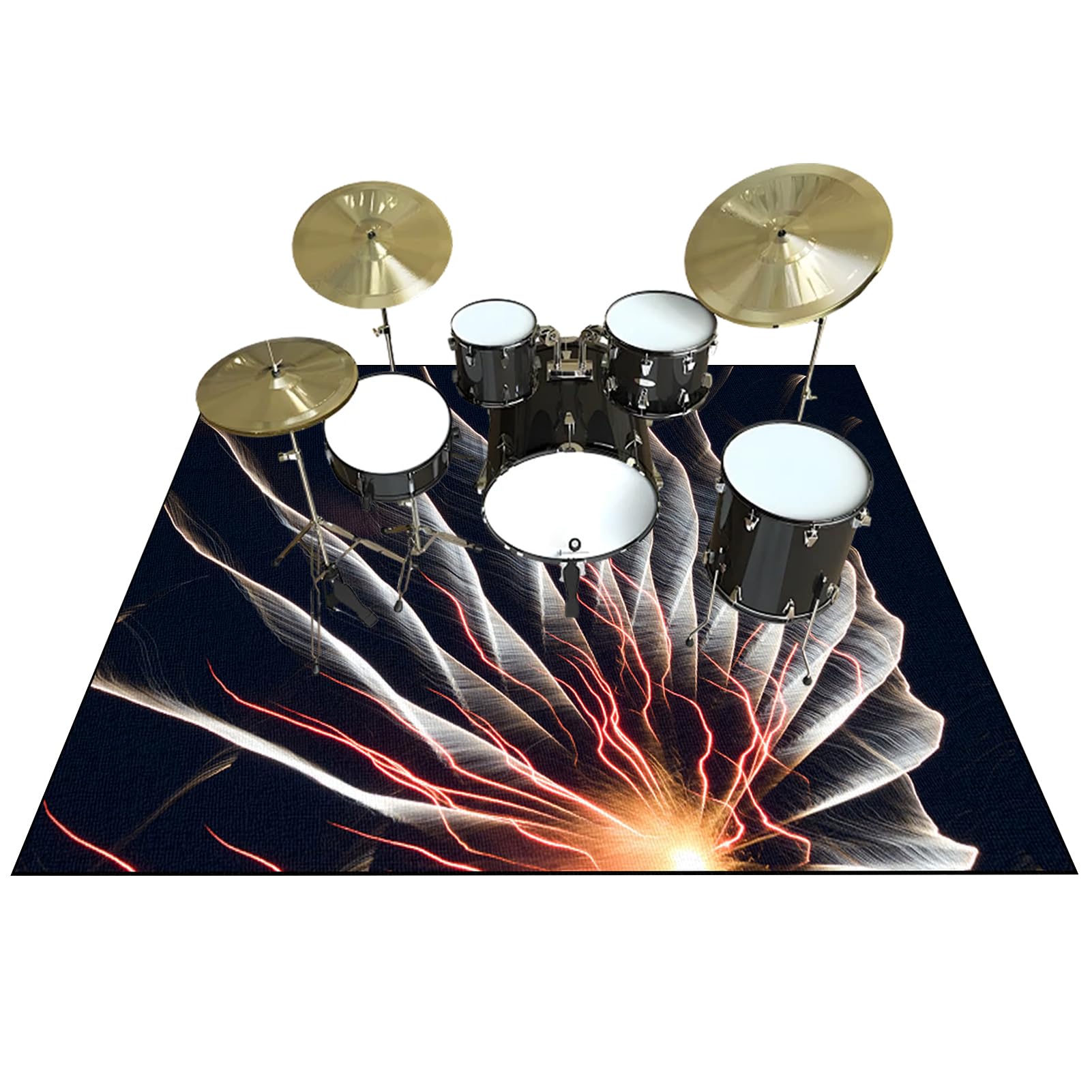 Dywaniki wodne Dywaniki do perkusji i perkusji 160 x 120 cm Dźwiękoszczelna mata bębnowa do elektronicznych zestawów perkusyjnych i innych instrumentów muzycznych, mata bębnowa