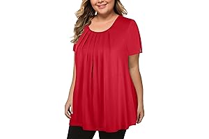 Eye-Catching Red Plus Size Flowy Tops for Summer