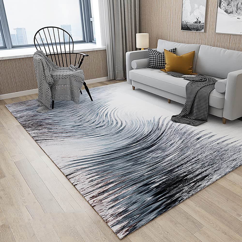 Tapis de la pièce abstraite moderne lavable Ruby Lil grand format