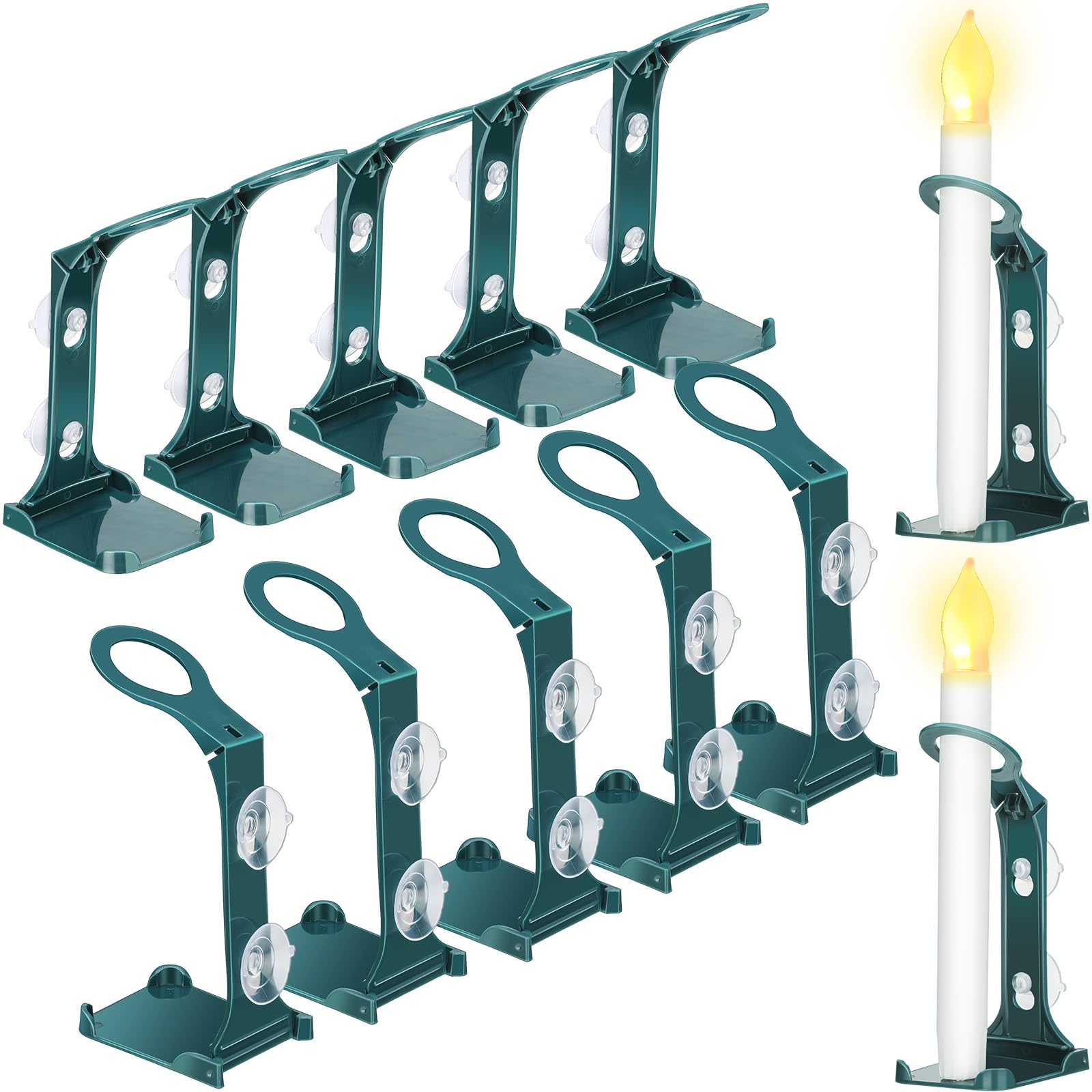12 Pcs Christmas Electric Window Candle Lamp Holders with