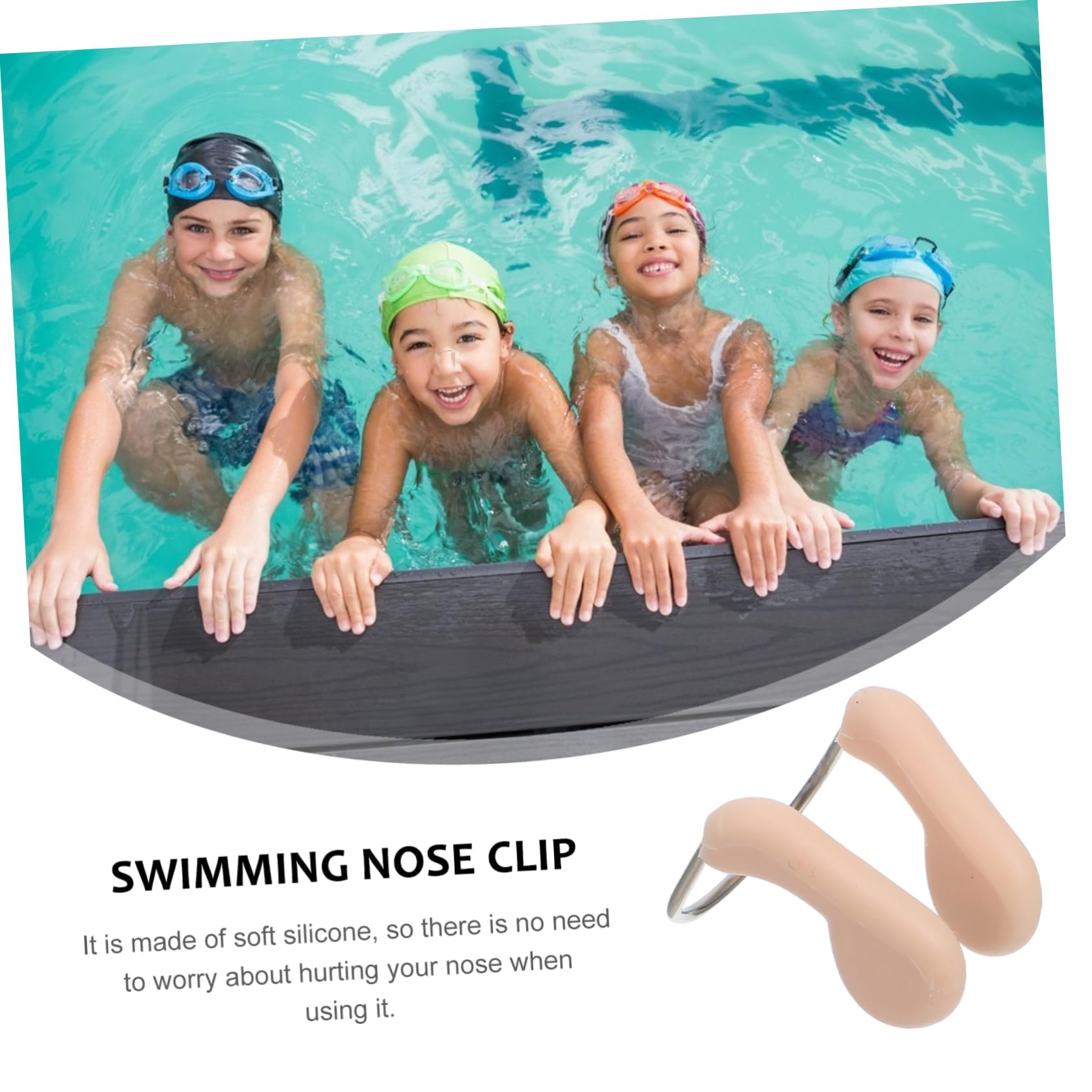 TOYANDONA Clip De Nariz De Natación Etiqueta Tapón Nasal para Nadar Pinza para Proteger La Nariz Tapones Nasales para Nadar Pinzas Nasales para Nadar Beige