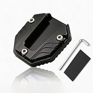 Side Stand Extension Pad For Honda CRF250F 2019–2025 | CNC Aluminium Alloy,Enlarged Footprint Area,Skid Resistant Grooved Base,Direct Bolt On Installation