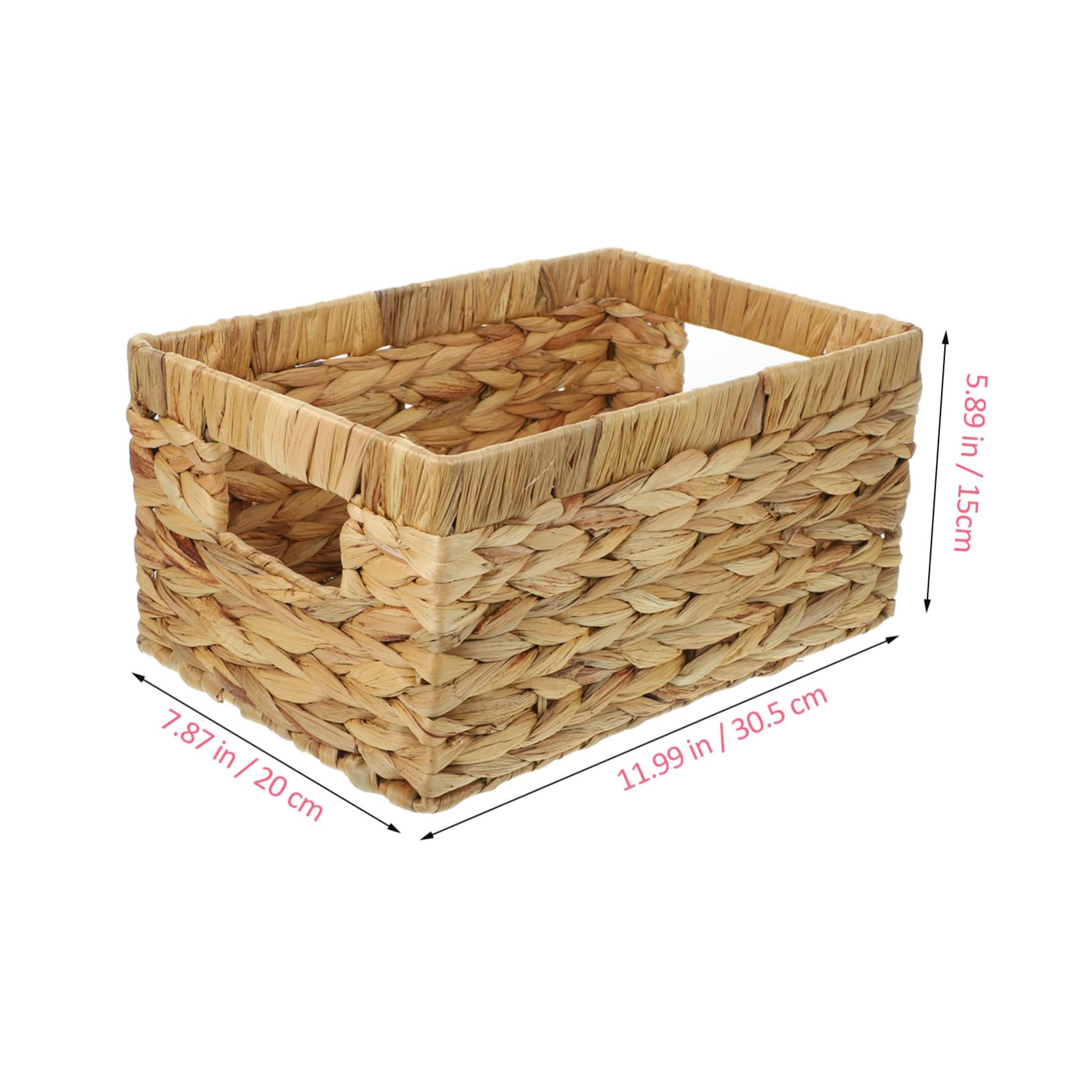 MAGICLULU Geflochtener Aufbewahrungskorb aus Multifunktionaler Schreibtischkorb Organizer für Kleinigkeiten Dekorativer Korb für Wohnzimmer und Badezimmer
