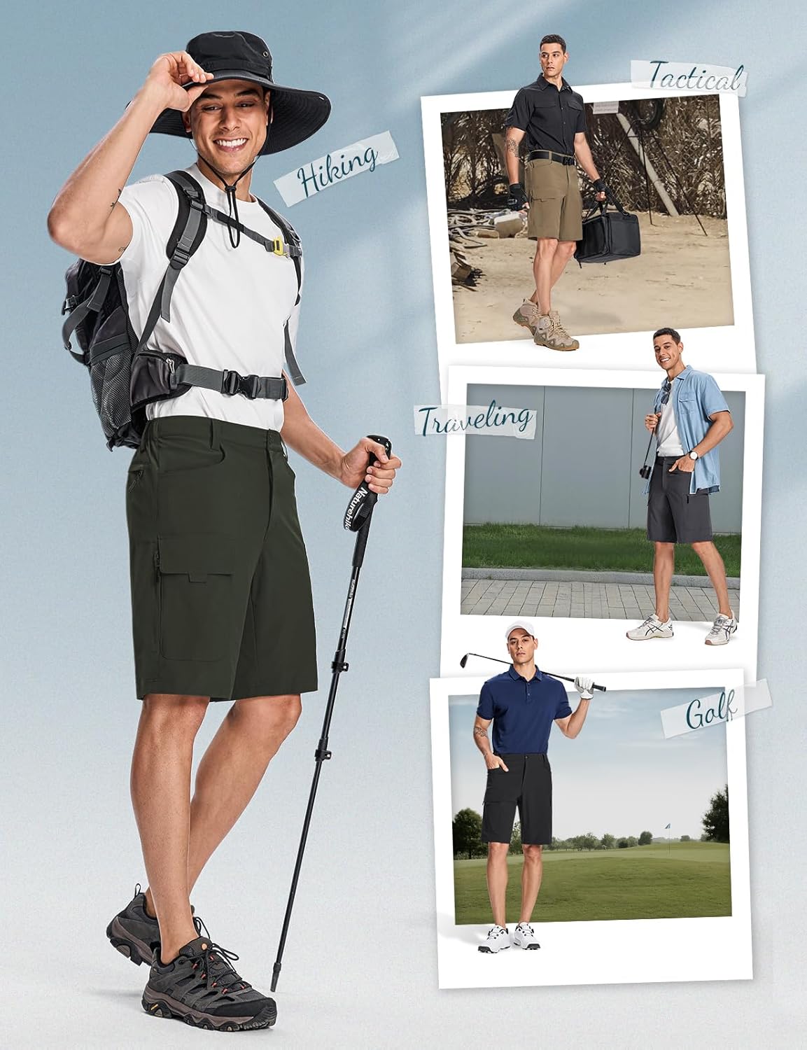 Moosehill Mens Cargo Hiking Shorts Lightweight Water Resistant for Casual Golf Work Tactical Fishing with 6 Pockets - Image 6