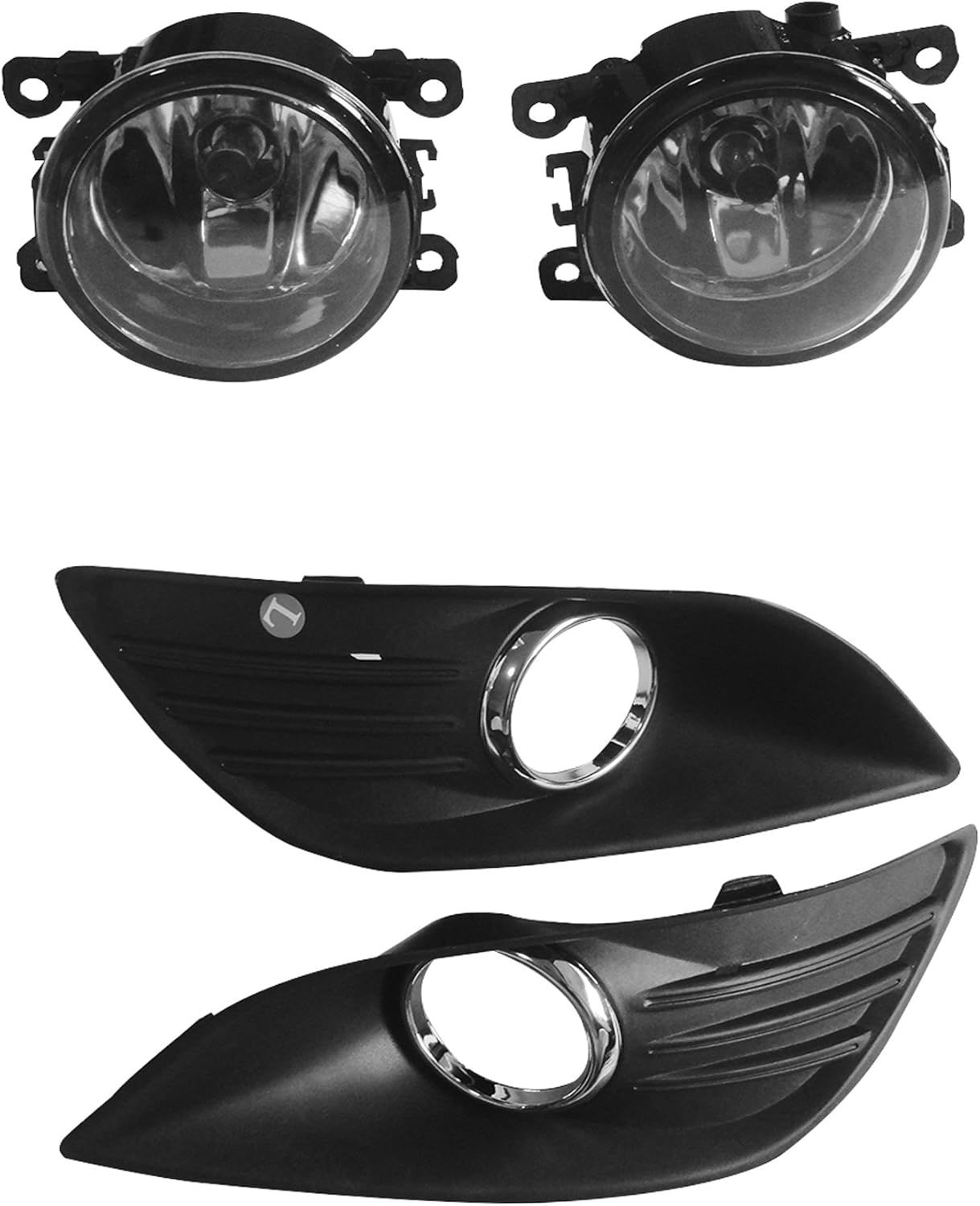 1 Set Front Fog Lights Driving Lamp + Covers Bezels + Bulbs Kit Fit for ford Focus