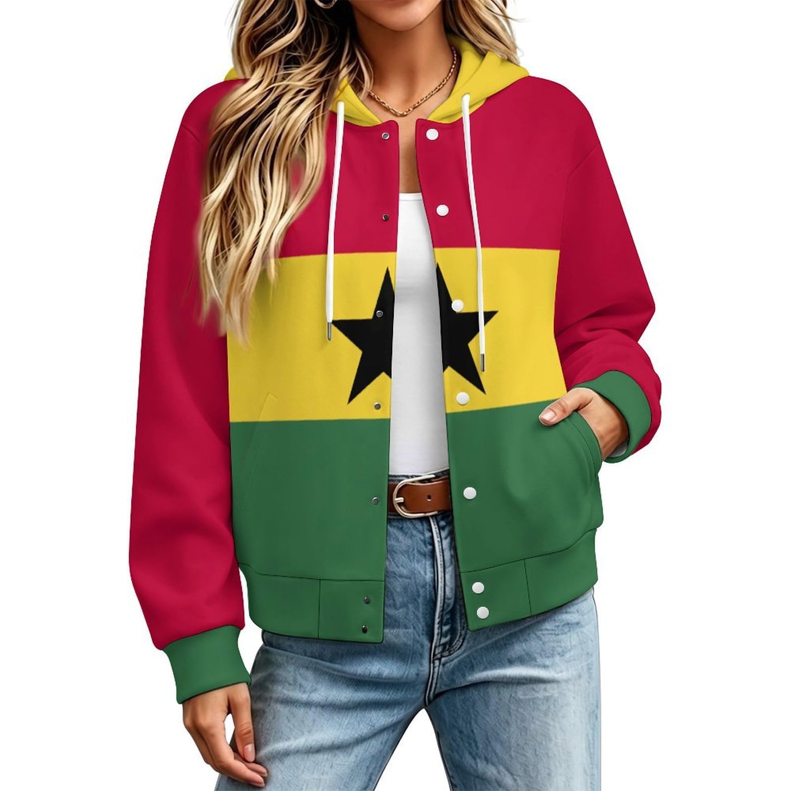 All Print Baseball Uniform Cuban1 Flag Women Relaxed Autumn Basic 6X-Large