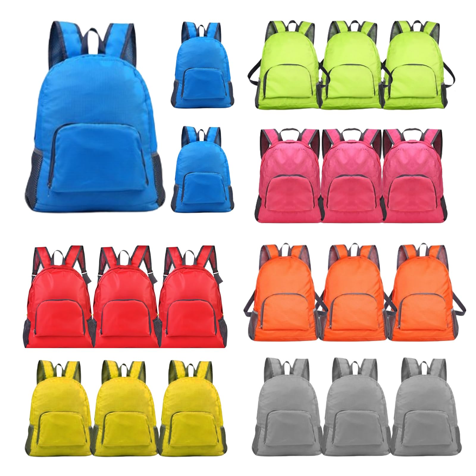 21 mochilas de 15.75 pulgadas, plegables y ligeras para viajes al aire libre (7 colores), Negro -, XL, No