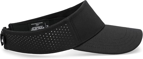 Pacific Headwear Perforated Visor Powered By Coolcore, Black/Vegas Gold, OS