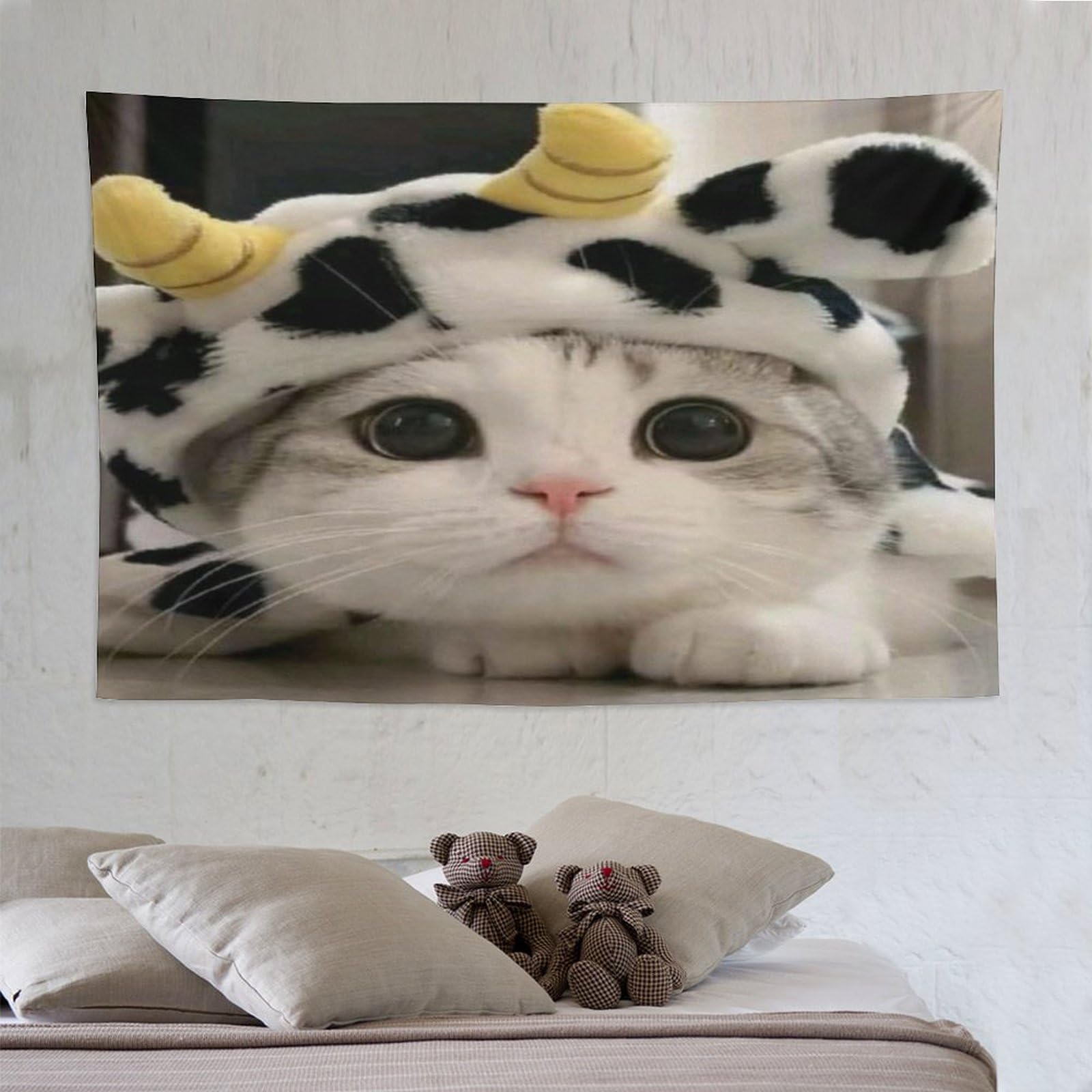 Tapisserie chat mignon décoration murale salon grand format 150x230 - 8