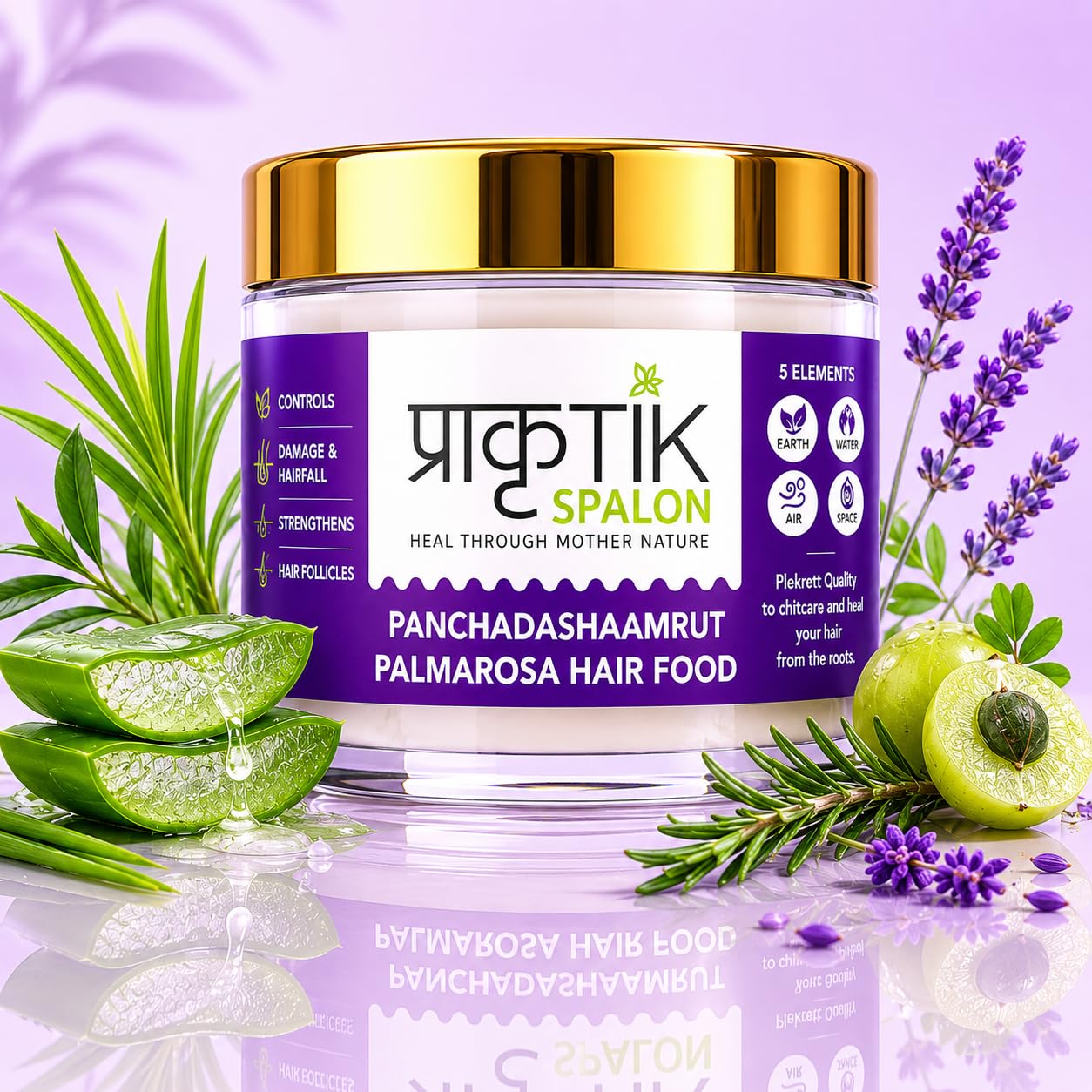 Prakrutik Spalon Hair Fall and Breakage Control Scalp Nourishing Gel, Non Sticky Panchadashaamrut Palmarosa Hair Food with Aloe Vera, Ginger Amla, Rosemary and Tea Tree, 100 g-image-40