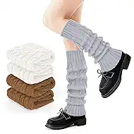 DODOKIE 3 Pairs Leg Warmers for Women Winter Fluffy Fleece Lined, Valentines Day Gifts for Her Mom Wife Daughter Teen Girls