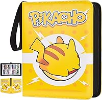 Vista 1 de Carpeta de tarjetas coleccionables de 4 bolsillos para TCG, 440 bolsillos con 55 fundas extraíbles, carpetas de juegos de tarjetas intercambiables