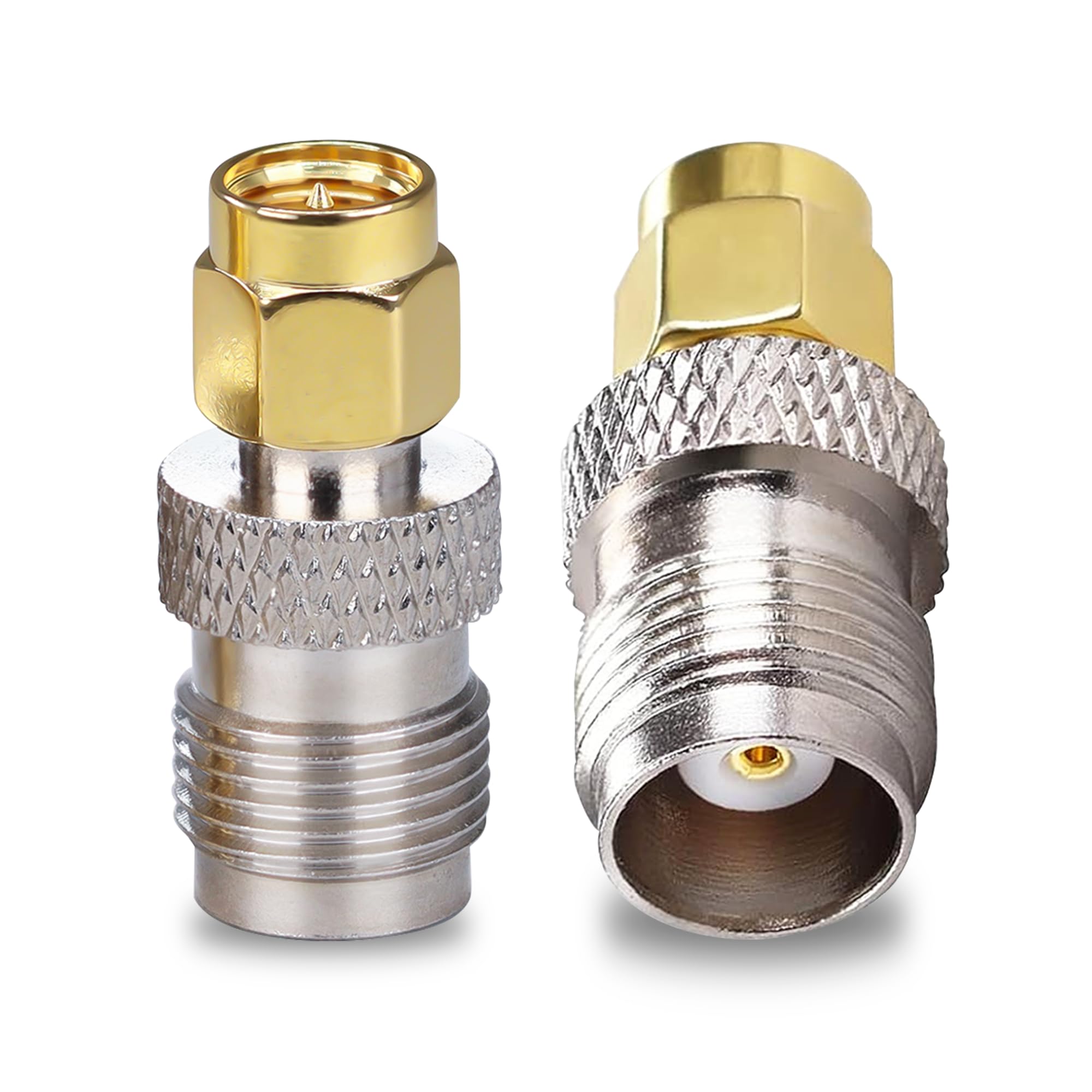Adaptador SMA a TNC, Conector Coaxial SMA Macho a TNC Hembra 2 Piezas