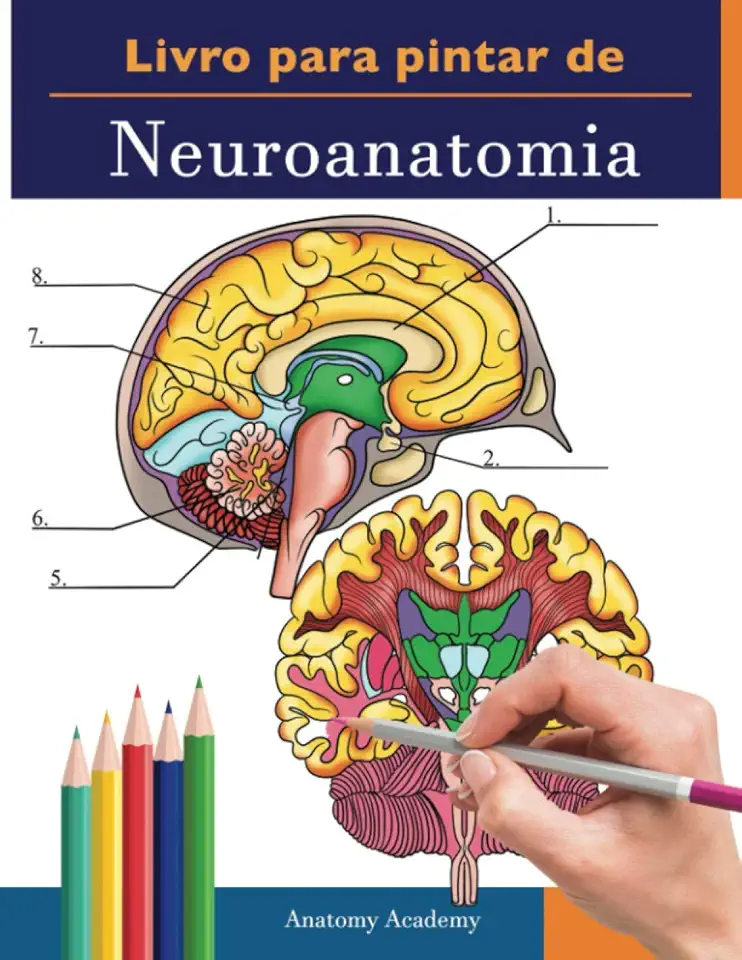 Livro para pintar de Neuroanatomia: Livro para colorir muito detalhado para a neurociência | O presente perfeito para estudantes de medicina, enfermeiros, médicos e adultos (Portuguese Edition)