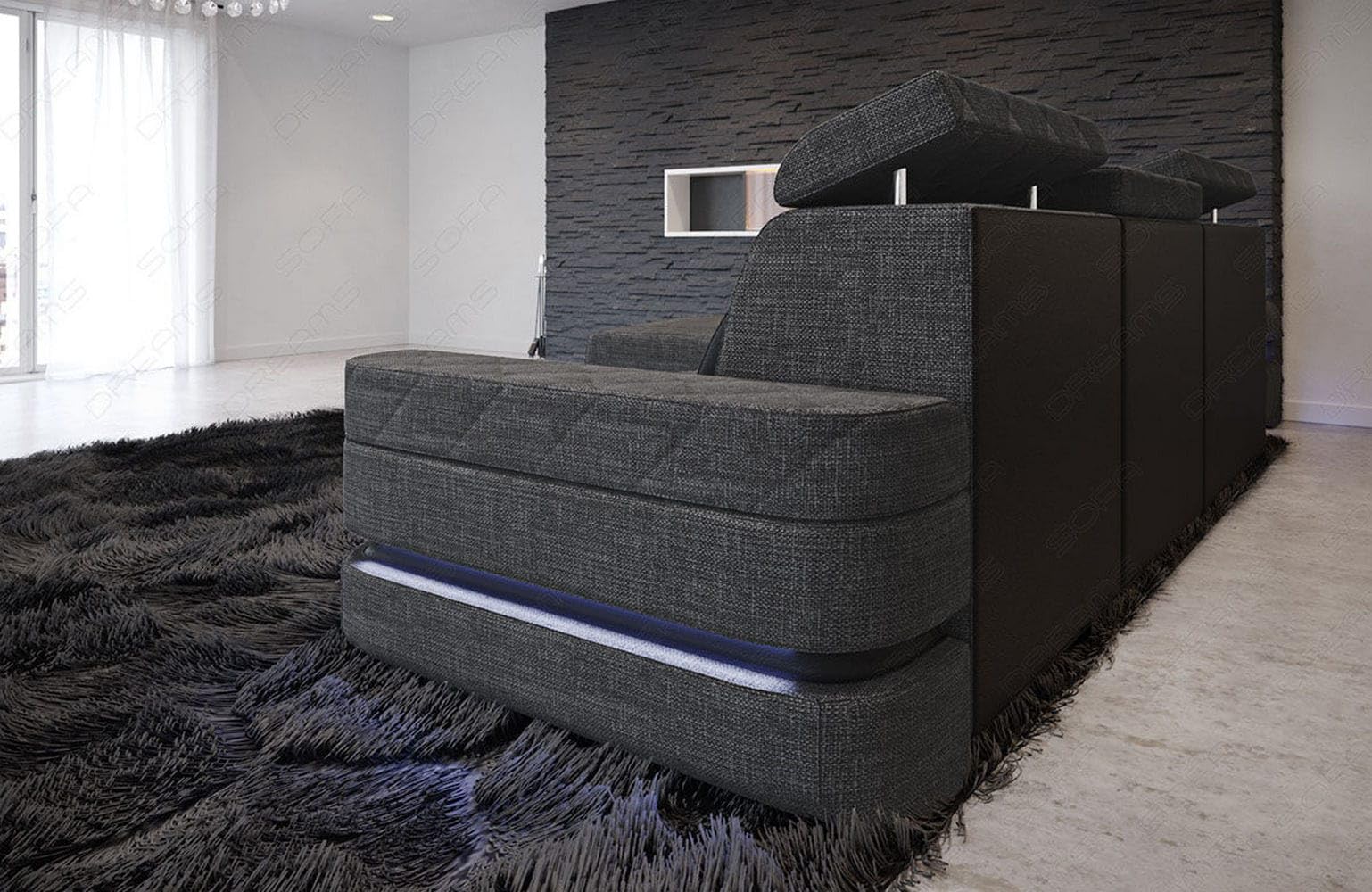 Sofa Dreams Ecksofa Bologna L-Form aus Stoff