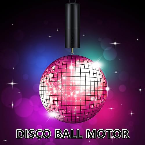 Miniatura 5 de Therwen 6 piezas de adornos giratorios para árbol de Navidad, funciona con pilas, motor giratorio de viento, motor de bola de discoteca, adorno