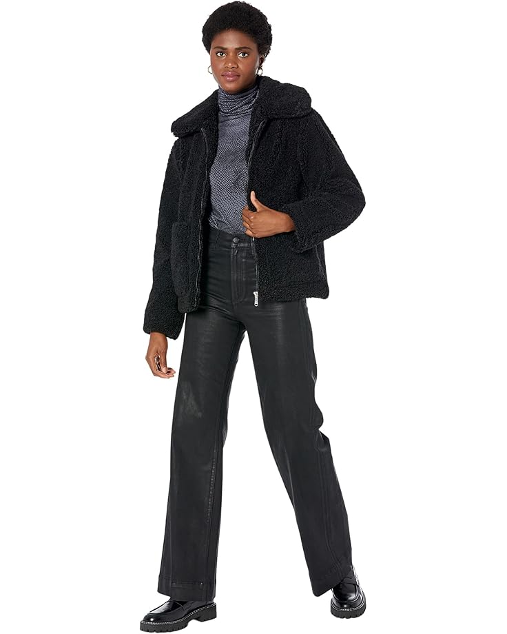 Sam Edelman Short Front Zip Teddy Coat with Patch Pockets - #4 of 4