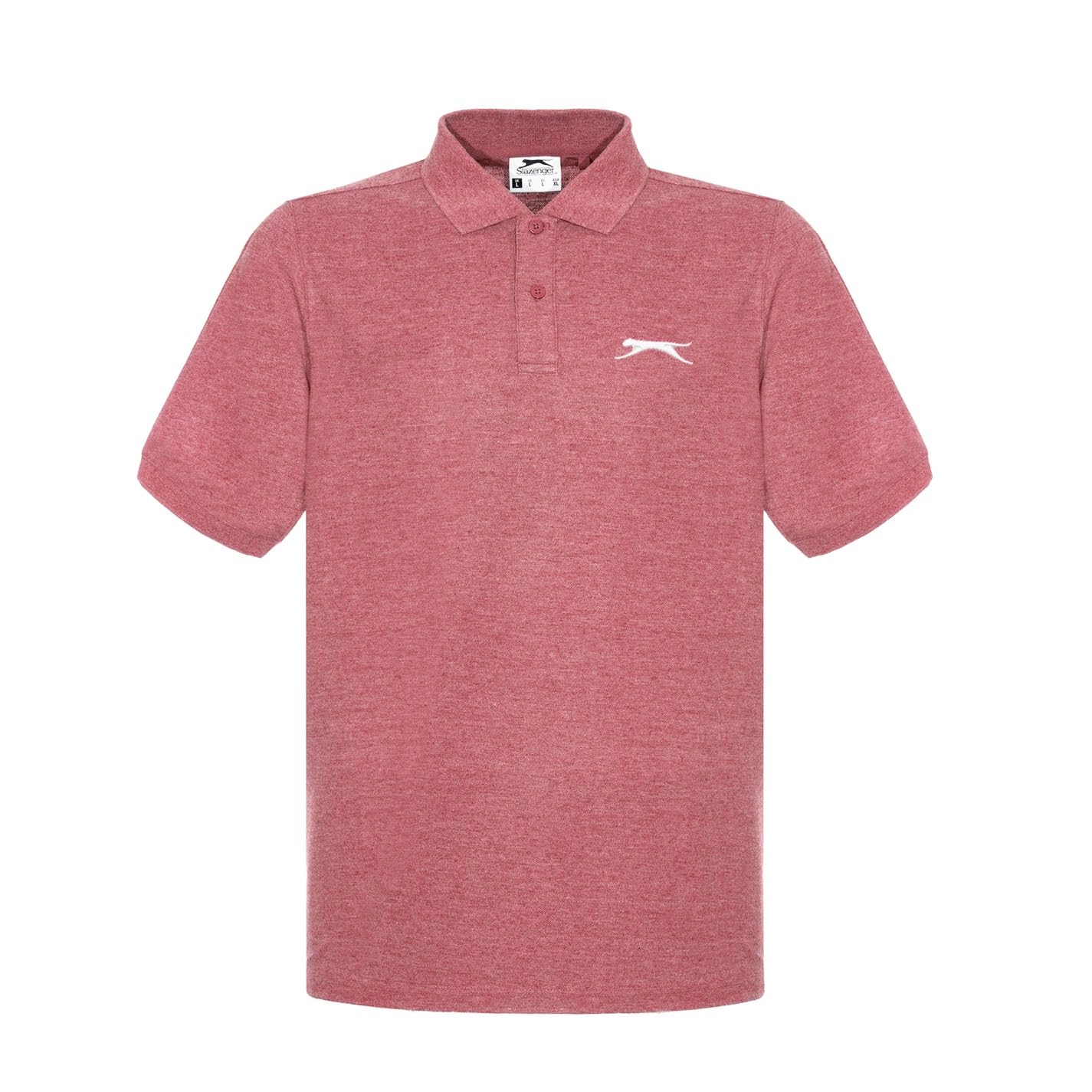 Slazenger Mens Plain Classic Fit Polo Shirt Burgundy Marl 4XL