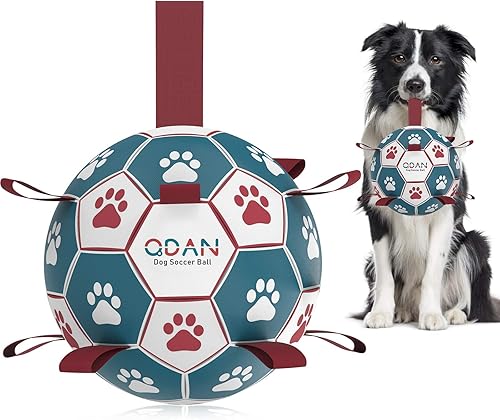 Pelota de fútbol interactiva para perros, guerra de tirones, juguete de tirar para perros, juguete de agua para perros, bolas duraderas para perros