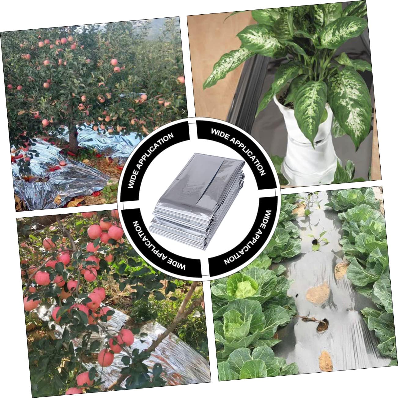 Reflective Insulation Garden Reflective Film Greenhouse Film Warm Mirror Sticker Planting Accessory Silver Outdoor Bed Cover