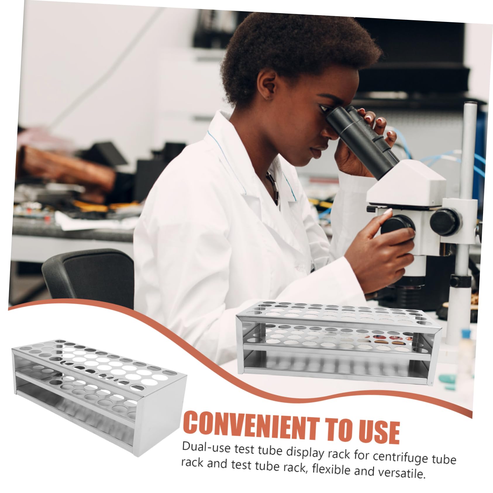 ULTECHNOVO 4piezas Soporte Para Tubos De Ensayo De Ranuras Gradilla De Inoxidable Resistente Para Tubos De Rack Versátil y Fácil De Montar Para Laboratorios y Análisis Experimentales