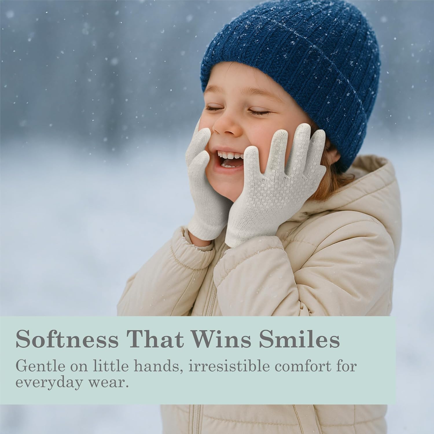 Brook + Bay Kids Magic Gloves - 3 Pack Kids Winter Gloves - Cold Weather Gloves for Boys & Girls - Children's Knit Gloves - Image 6