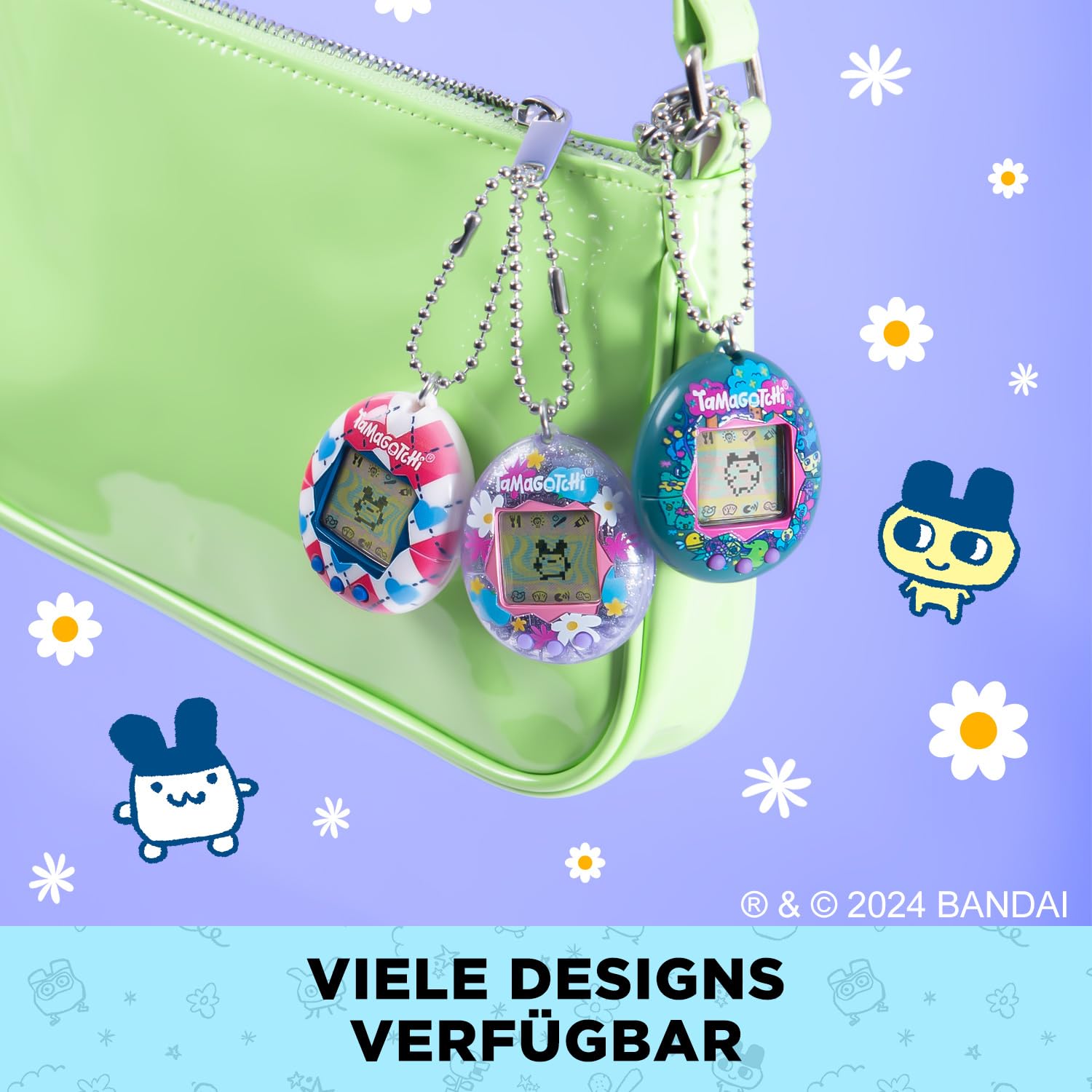 Tamagotchi Original – Bandai – Memphis Style – Elektronisches Virtuelles Haustier mit LCD‑Bildschirm auf Deutsch – Interaktives Spielzeug mit Minispielen – Spielzeug für Kinder ab 8 Jahren – 42957
