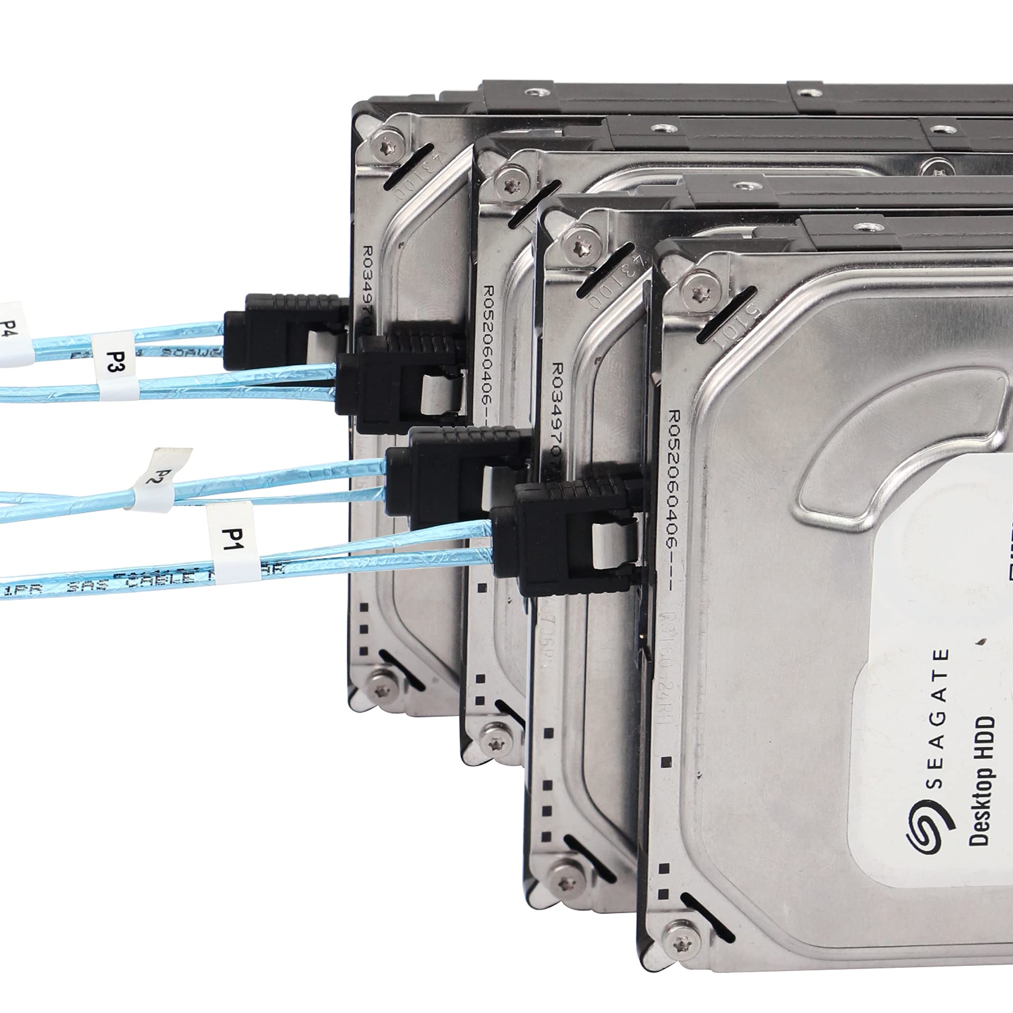 しーページ CERRXIAN 0.5m Internal HD Mini SAS SFF-8643 Host to 4 x SATA 7 Pin