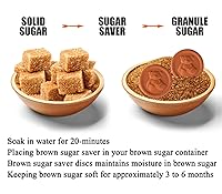 Vista 3 de Los discos ahorradores de azúcar morena terracota mantienen el azúcar moreno suave o seco