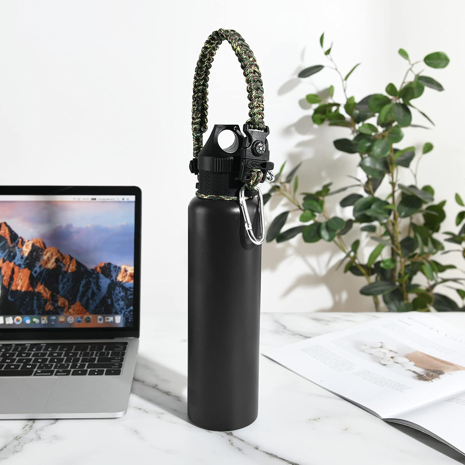 Paracord Handle Hydro Flask Water Bottles