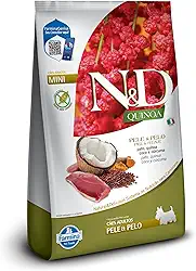 N&D Quinoa Pele e Pelo Ração para Cães Adultos Raças Mini Pato 2,5 kg