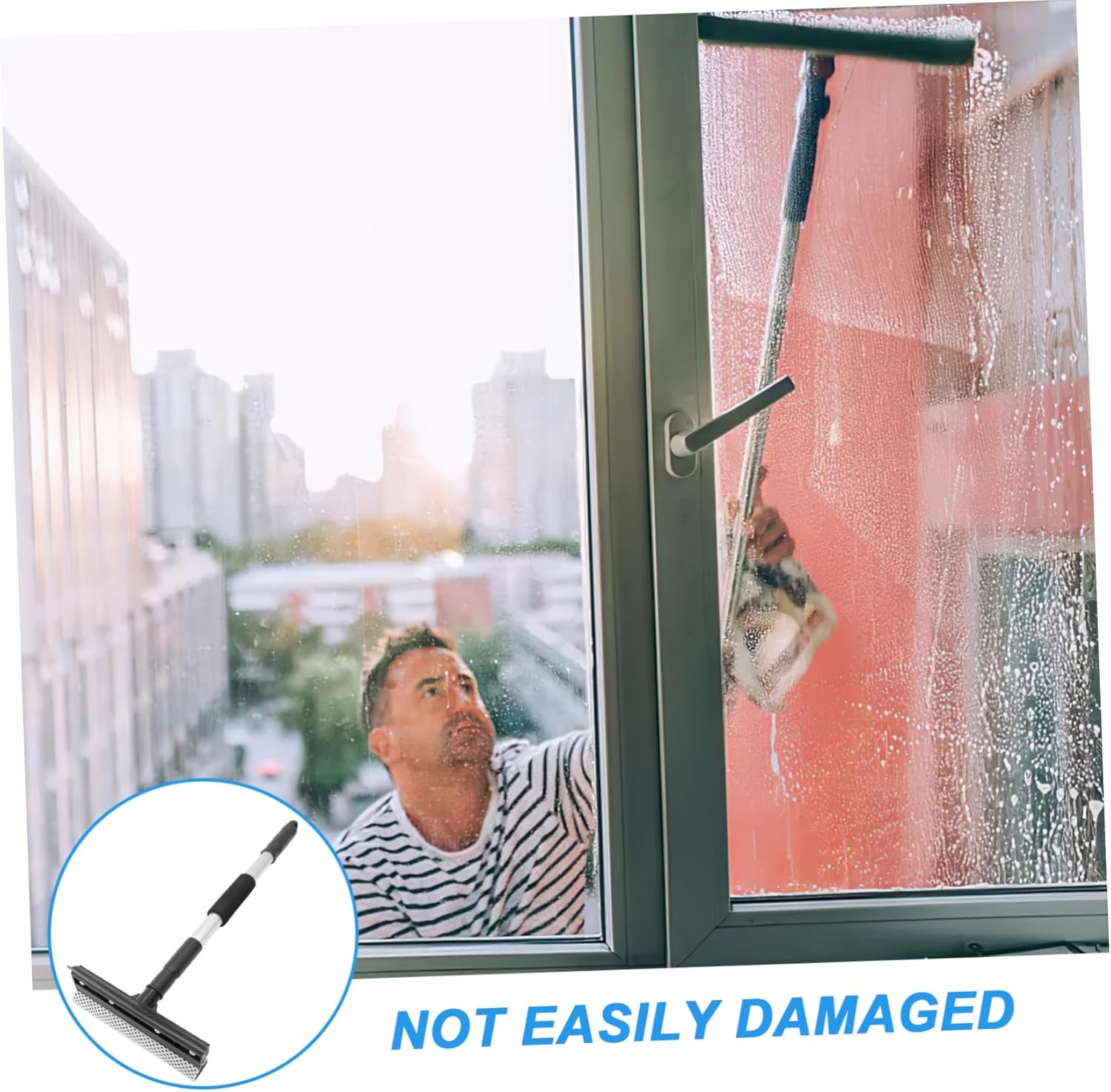 Zerodeko 4pcs Telescopic Windshield Squeegee Cleaner Tool Double-Sided Automotive Brush for Car and Home Handle Reach for Easy Access