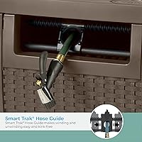Vista 4 de Suncast Carrete de manguera estilo mimbre + manguera de jardín Flexzilla (50 pies)